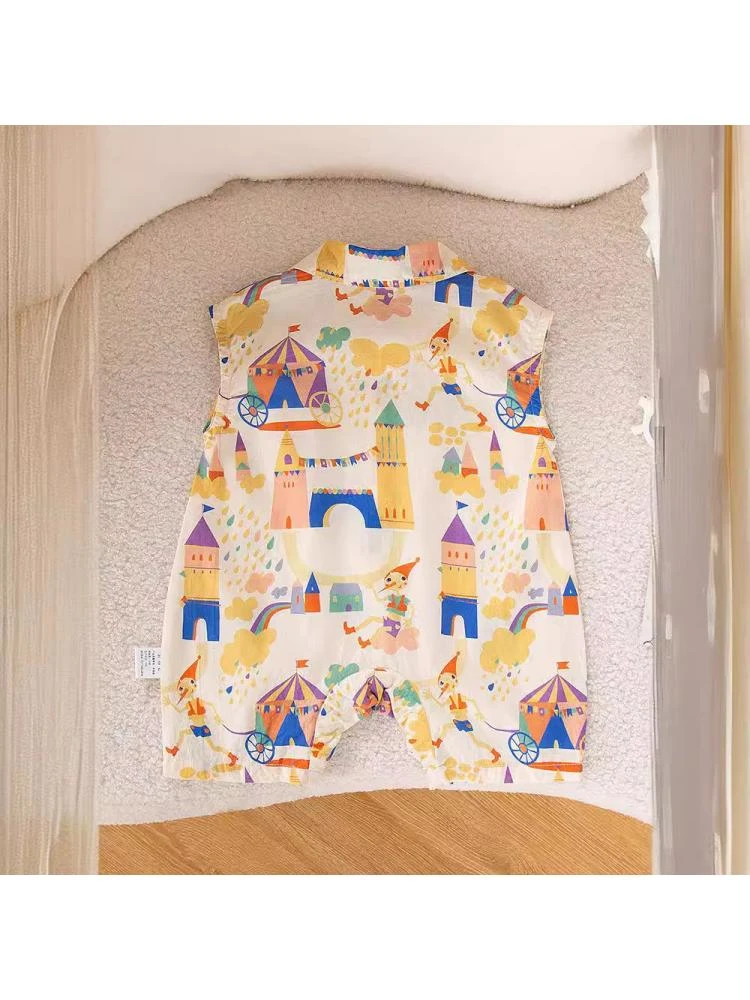 Cartoon Pattern Cotton Loose Rompers 2 Cartoon Pattern Cotton Loose Rompers - Image 2
