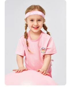 Colorblock Crewneck Loose Girl Clothing Sets