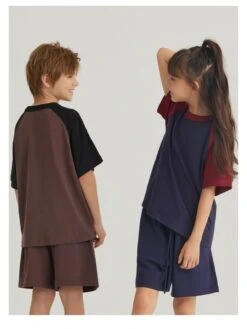 Solid Color Crewneck Cotton Family Sets -Kids Clothing Shop P 20240530102522819 826