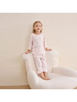 Stringy Selvedge Crewneck Loose Girl Clothing Sets