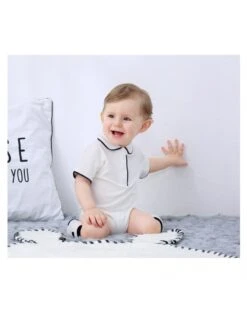 Solid Color Cotton Fitted Rompers -Kids Clothing Shop P 20240603092503245 847