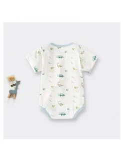 Cartoon Pattern Crewneck Fitted Rompers -Kids Clothing Shop P 20240603100021850 904