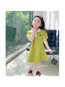 Solid Color Pure Color Princess Girl Dresses
