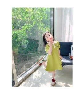 Solid Color Pure Color Princess Girl Dresses -Kids Clothing Shop P 20240603114544542 404