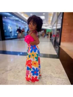 Flower Halter High Rise Girl Clothing Sets