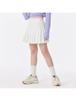 Pleated Pure Color Nylon Girl Bottoms