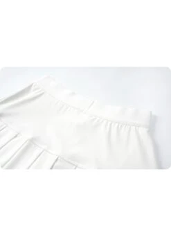 Pleated Pure Color Nylon Girl Bottoms -Kids Clothing Shop P 20240603134522092 171