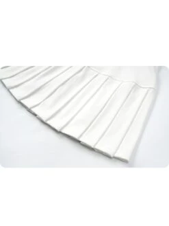 Pleated Pure Color Nylon Girl Bottoms -Kids Clothing Shop P 20240603134522833 606