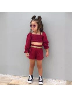 Chain Boat Neck Bodycon Girl Clothing Sets 7 Chain Boat Neck Bodycon Girl Clothing Sets -Kids Clothing Shop P 20240603160524330 251