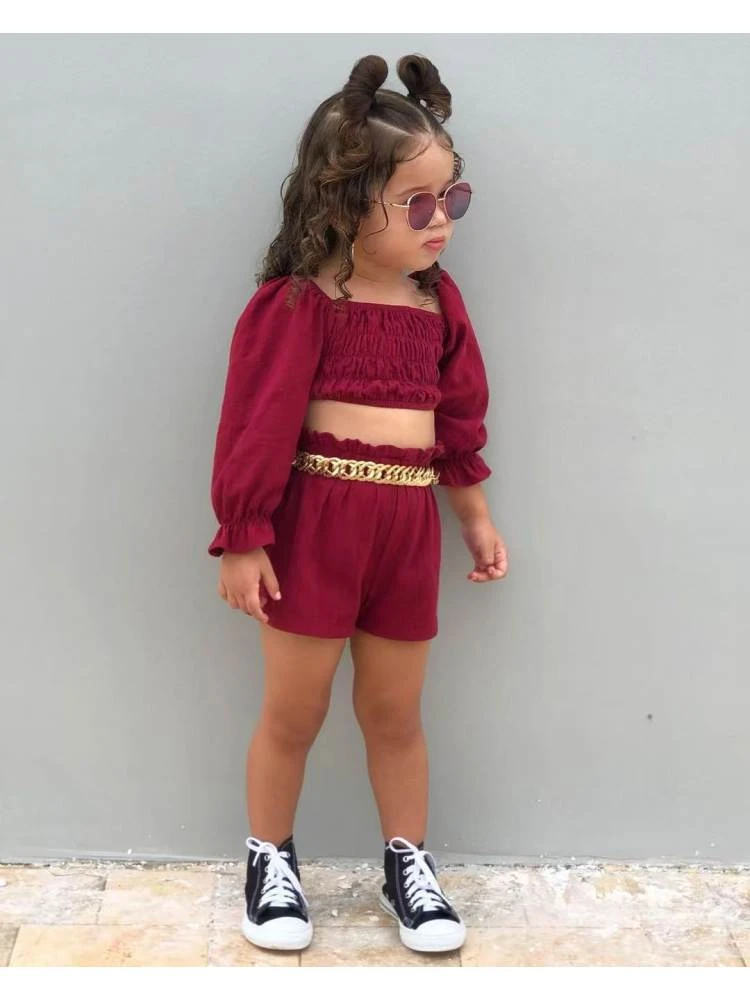 Chain Boat Neck Bodycon Girl Clothing Sets 5 Chain Boat Neck Bodycon Girl Clothing Sets - Image 5