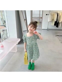 Bow Solid Color Adorable Girl Dresses