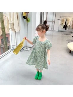 Bow Solid Color Adorable Girl Dresses -Kids Clothing Shop P 20240603162536076 768