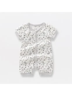 Maple Leaf Crewneck Fitted Rompers