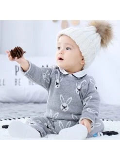 Animal Print Cotton Loose Sleepsuits