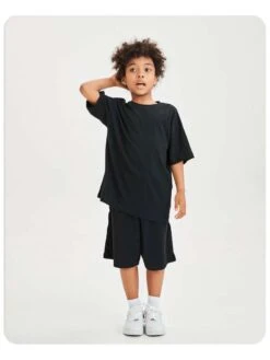 Crewneck Short Sleeve Cotton Boy Tops