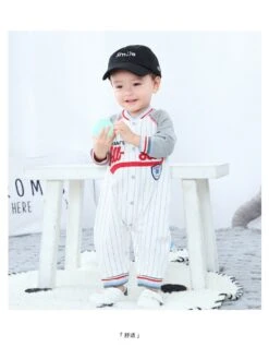 Colorblock Letter Pattern Single Breasted Sleepsuits -Kids Clothing Shop P 20240604104008763 279