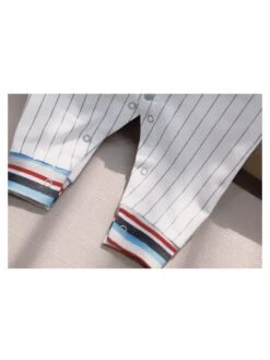 Colorblock Letter Pattern Single Breasted Sleepsuits -Kids Clothing Shop P 20240604104011589 349