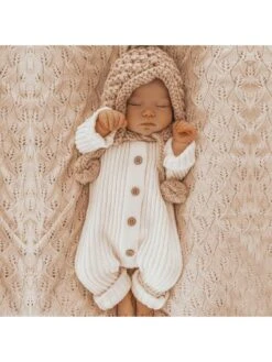 Striped Crewneck Cotton Sleepsuits