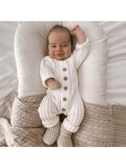 Striped Crewneck Cotton Sleepsuits -Kids Clothing Shop P 20240604104517960 361