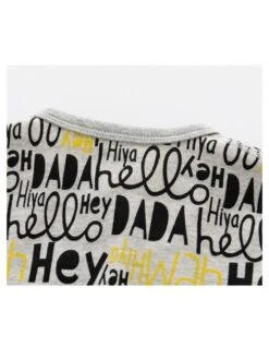 Letter Pattern Crewneck Cotton Sleepsuits -Kids Clothing Shop P 20240604112031069 463