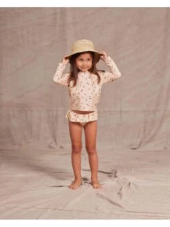 Ruffle Crewneck Skinny Swimsuits