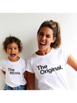 Letter Solid Color Leisure Family Sets