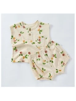 Crewneck Cotton Two Buttons Sets -Kids Clothing Shop P 20240604152023968 907