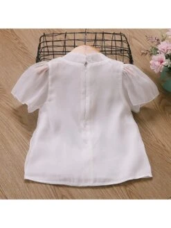 Butterfly Pattern Short Sleeve Princess Girl Clothing Sets -Kids Clothing Shop P 20240604154020078 931