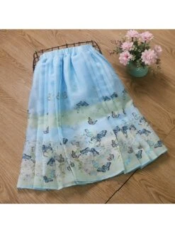 Butterfly Pattern Short Sleeve Princess Girl Clothing Sets -Kids Clothing Shop P 20240604154021456 276