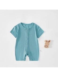 Crewneck Modal Single Breasted Rompers