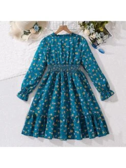 Flower Solid Color Princess Girl Dresses -Kids Clothing Shop P 20240605144436241 568