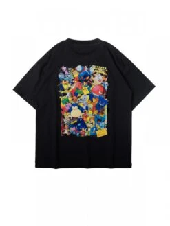 Cartoon Pattern Crewneck Cotton Boy Tops -Kids Clothing Shop P 20240606112006569 264