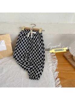 Colorblock Lace Up Mid-rise Boy Pants