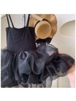 Solid Color Spaghetti Straps Cotton Girl Dresses -Kids Clothing Shop P 20240606120021705 484