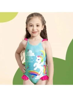 Colorblock Crewneck Bodycon Swimsuits