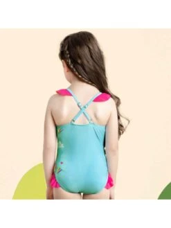 Colorblock Crewneck Bodycon Swimsuits -Kids Clothing Shop P 20240606141610561 553