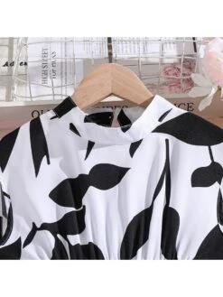 Flower Print One Button Girl Dresses -Kids Clothing Shop P 20240606142403829 173