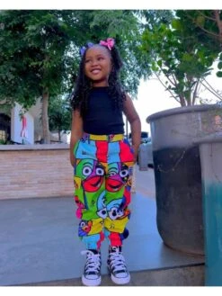 Pattern Crewneck Fitted Girl Clothing Sets