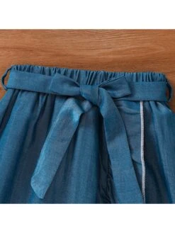 Bow Lacework Spaghetti Straps Girl Dresses -Kids Clothing Shop P 20240607110433788 424