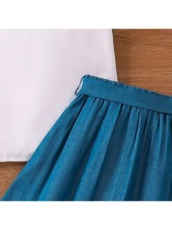 Bow Lacework Spaghetti Straps Girl Dresses -Kids Clothing Shop P 20240607110435005 655