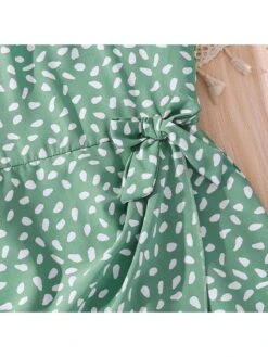 Round Neck Off Shoulder One Button Girl Dresses -Kids Clothing Shop P 20240607112816685 335