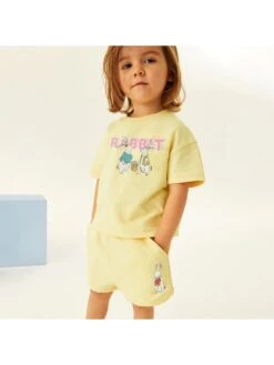 Pattern Letter Crewneck Cotton Girl Clothing Sets