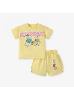 Pattern Letter Crewneck Cotton Girl Clothing Sets -Kids Clothing Shop P 20240607115216204 922