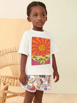 Pattern Print Cotton Girl Clothing Sets