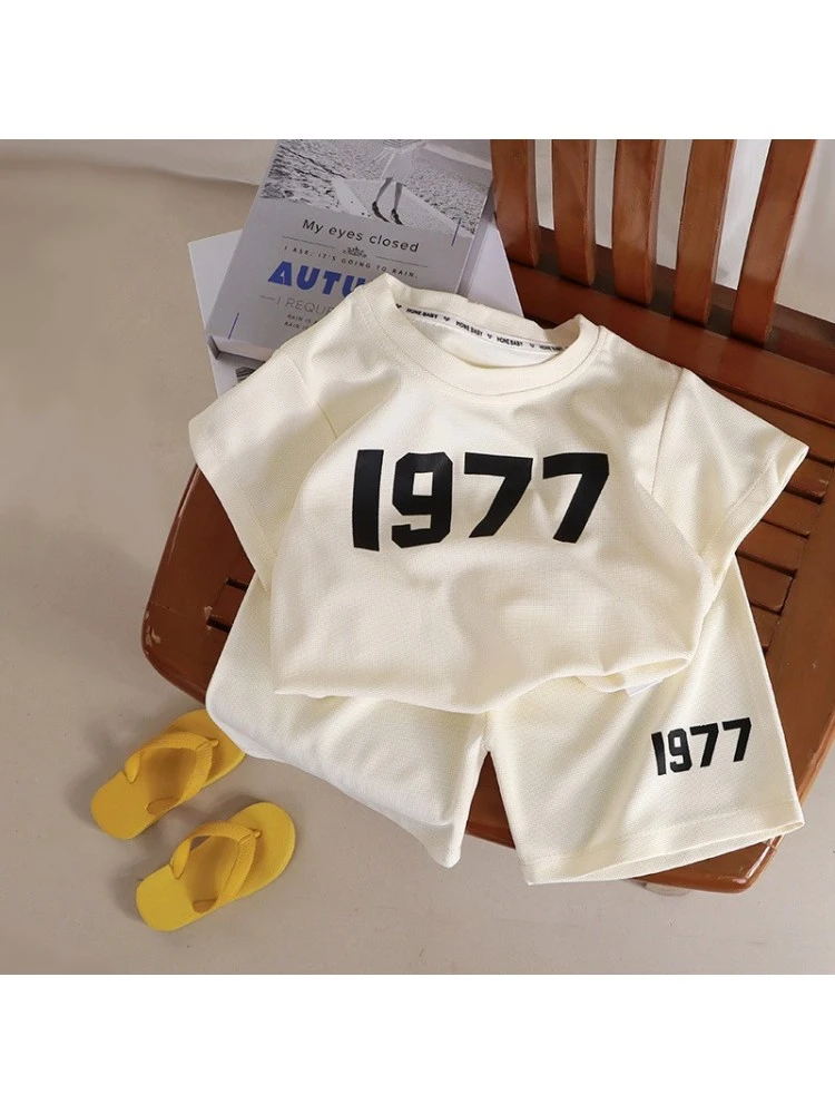 Letter Pattern Letter Sporty Boy Clothing Sets 2 Letter Pattern Letter Sporty Boy Clothing Sets - Image 2