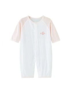 Colorblock Crewneck Long Sleeve Sleepsuits