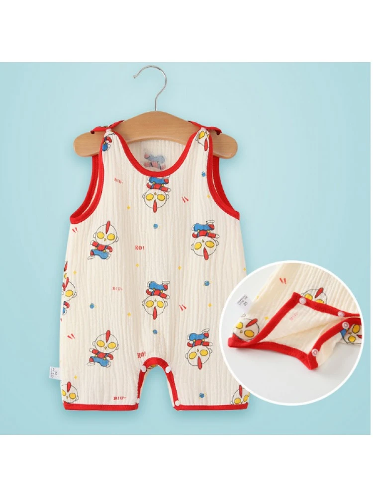 Lacework Crewneck Cotton Rompers 1 Lacework Crewneck Cotton Rompers