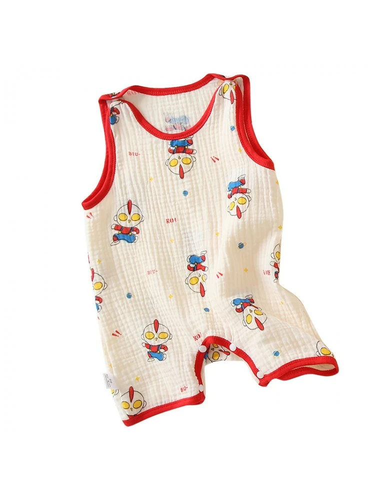 Lacework Crewneck Cotton Rompers 2 Lacework Crewneck Cotton Rompers - Image 2