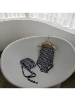 Plaid Dots Disty Floral Printing Fitted Swimsuits -Kids Clothing Shop P 20240608104033586 250
