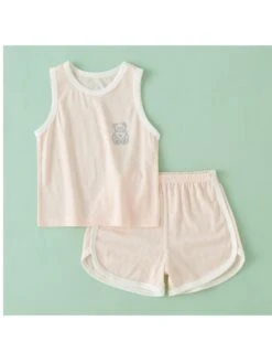 Striped Solid Color Crewneck Sets